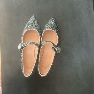 JCrew glittter Mary Jane shoes